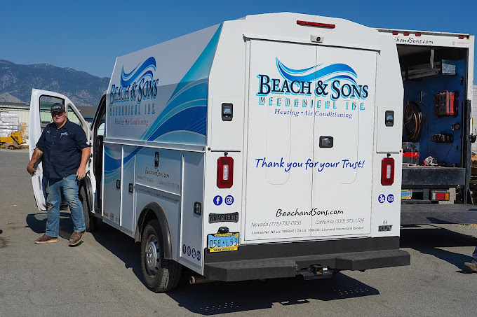 Beach & Sons company truck